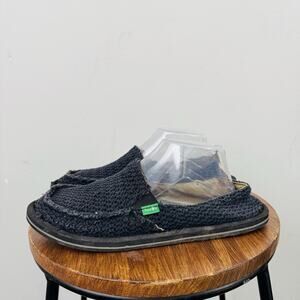 Sanuk Black Slip On Loafers Men’s Size 9
